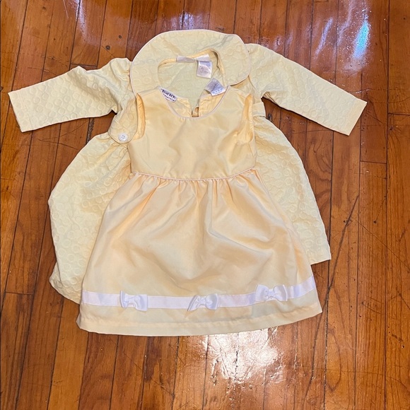Blueberi Boulevard Other - Blueberi Boulevard Cream Baby Dress with Jacket